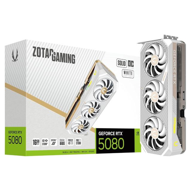 Tarjeta de Video Zotac NVIDIA GeForce RTX 5080 Gaming Solid OC, 16GB 256-bit GDDR7, PCI Express x16 5.0