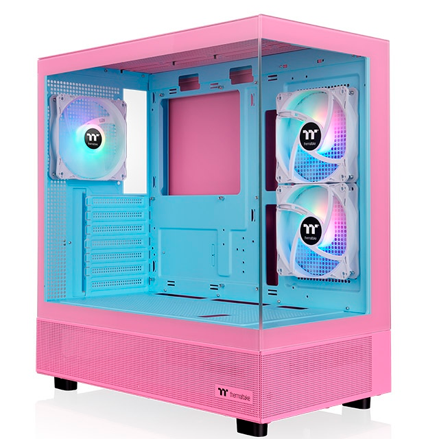 Gabinete Thermaltake View 270 Plus TG ARGB Bubble Pink, Midi-Tower, ATX/EATX/Micro-ATX/Mini-ITX, USB 3.0, sin Fuente, 3 Ventiladores Instalados, Rosa
