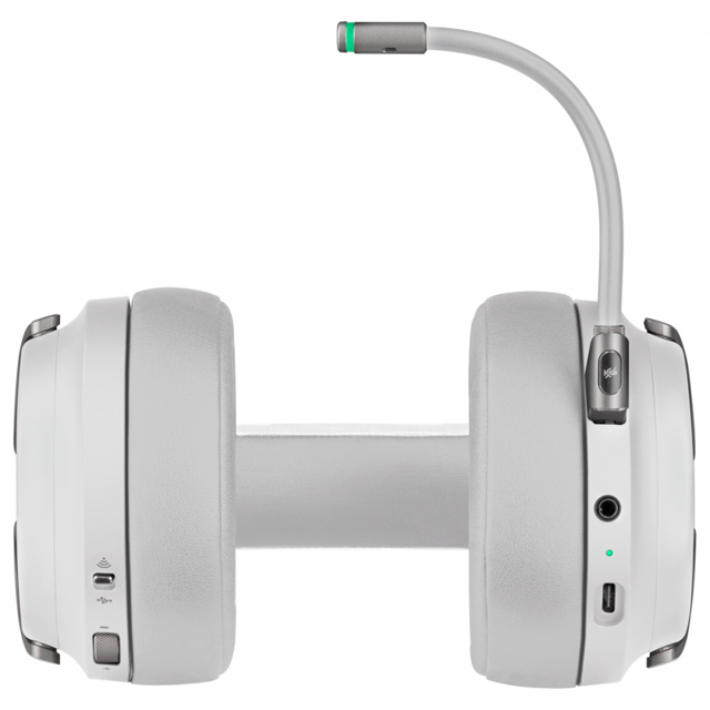 Corsair Audífonos Gamer VIRTUOSO RGB WIRELESS 7.1, Inalámbrico, USB + 3.5mm, Blanco