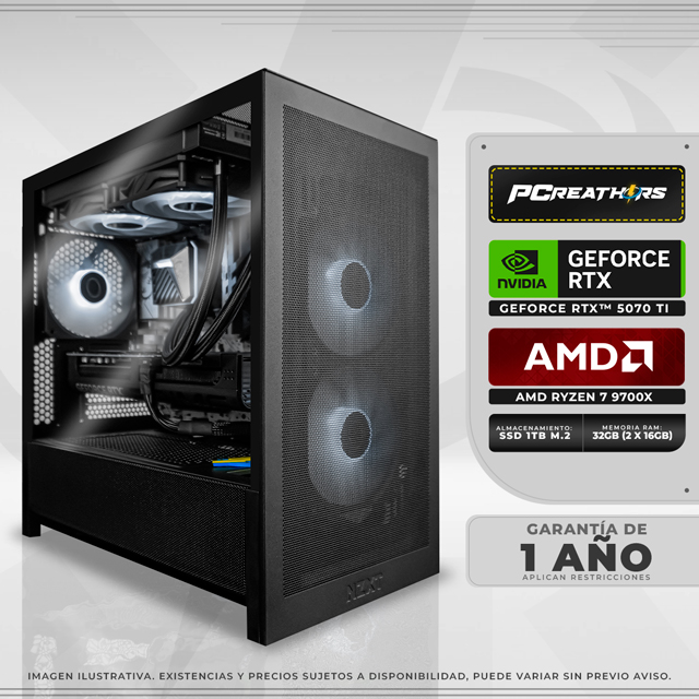 OFR013 - Equipo AMD Ryzen 7 9700X + 32GB (2x16GB) + GeForce RTX 5070 Ti