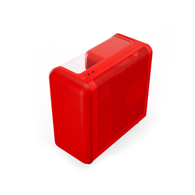 Gabinete Hyte X50, Midi-Tower, ATX/EATX/Micro-ATX/Mini-ITX, USB 3.0, sin Fuente, sin Ventiladores Instalados, Rojo