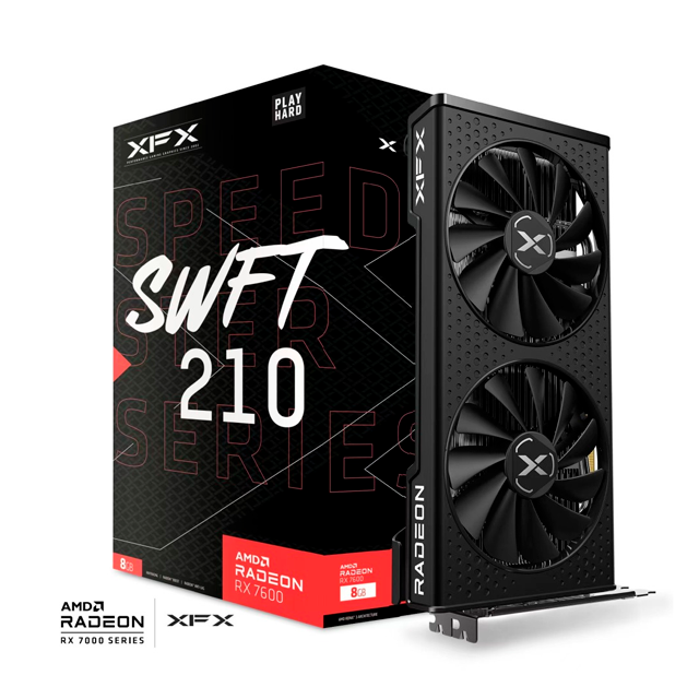 Tarjeta de Video XFX AMD SWFT 210 Radeon RX 7600 Core Edition, 8GB 128-bit GDDR6, PCI Express 4.0