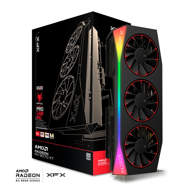 Tarjeta de Video XFX AMD Mercury AMD Radeon RX 9070XT OC Magnetic Air Edition, 16GB 256-bit GDDR6, PCI Express 5.0
