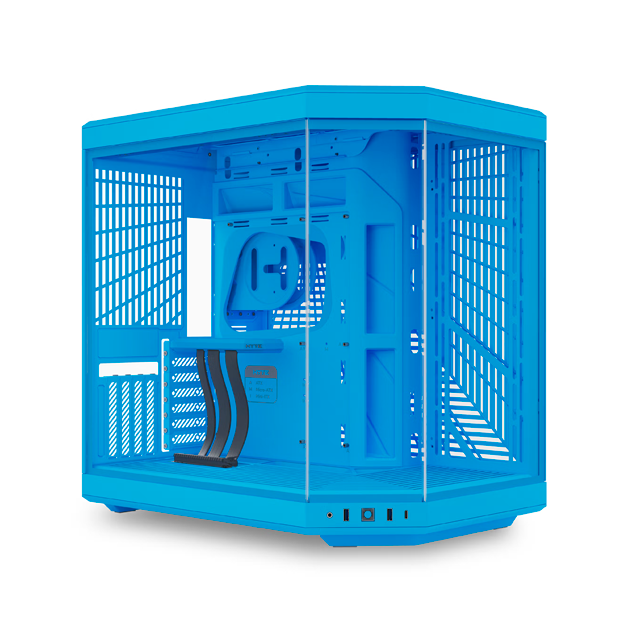 Gabinete Hyte Y70 Blueberry Milk, Midi-Tower, ATX/EATX/Micro-ATX/Mini-ITX, USB 3.0, sin Fuente, sin Ventiladores Instalados, Azul