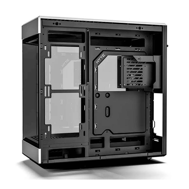 Gabinete HYTE Y60 / Mid-Tower ATX / 3x 120mm ventiladores pre instalados / Vidrio Templado panorámico de Doble cámara con Cable Elevador PCIE 4.0 Incluido / Color Blanco 