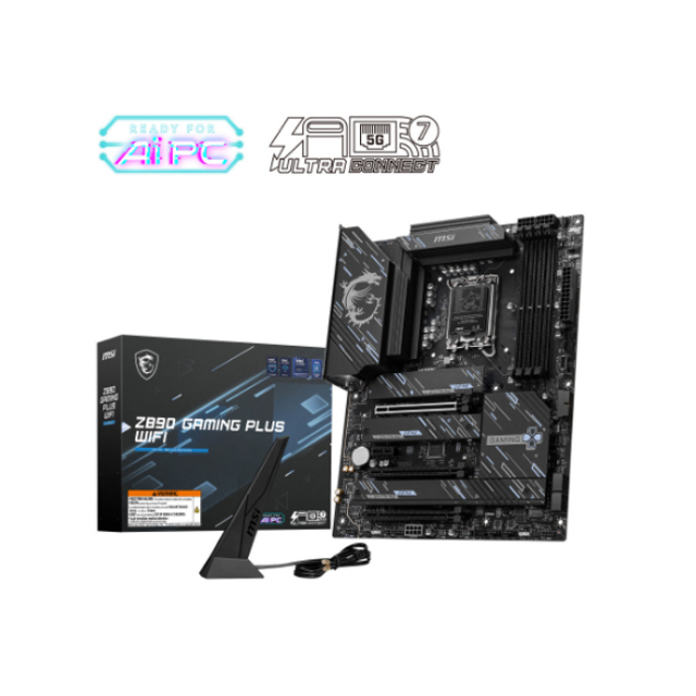 Tarjeta Madre MSI Z890 GAMING PLUS WIFI, ATX, LGA 1851 (Socket V1), Intel Z890, 256GB DDR5, HDMI/DP para Intel Core Ultra - Steam