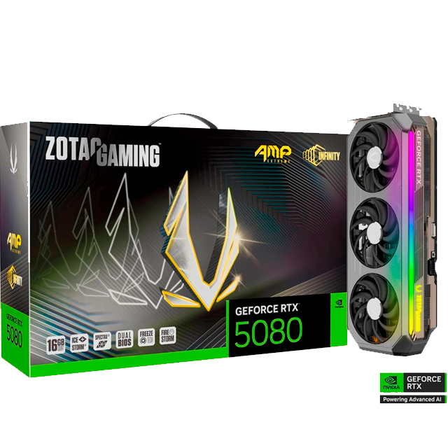 Tarjeta de Video Zotac NVIDIA GeForce RTX 5080 AMP Extreme Infinity, 16GB 256-bit GDDR7, PCI Express x16 5.0