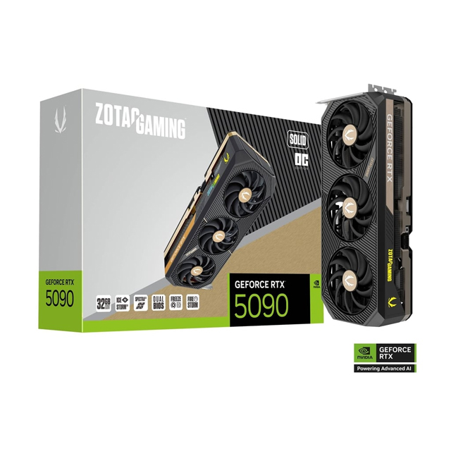 Tarjeta de Video ZOTAC GAMING GeForce RTX 5090 SOLID OC, 32G, 512 bit, GDDR7, PCI Express 5.0