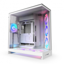 Gabinete NZXT H9 Flow RGB+, Midi-Tower, ATX/EATX/Micro-ATX/Mini-ITX, USB 3.0, sin Fuente, 7 Ventiladores Instalados, Blanco