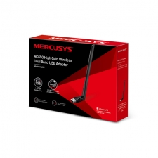 Mercusys Adaptador de Red USB MU6H, Inalámbrico, WLAN, 200.433 Mbit/s, Antena de 5dBi