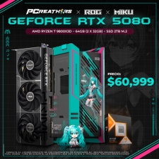 PCRA096 - Equipo AMD Ryzen 7 9800X3D + 64GB (2 x 32GB) + GeForce RTX 5080 (Hatsune Miku Edition)