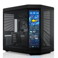 Gabinete HYTE Y70 Touch, Dual Chamber, ATX, Mid Tower, Panel Táctil LCD 4K Integrado,  Negro, CS-HYTE-Y70-B-L