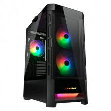 Gabinete Cougar Duoface RGB, Midi-Tower, ATX/CEB/EATX/Micro-ATX/Mini-ITX, USB 2.0/3.0, sin Fuente, 3 Ventiladores Instalados, Negro