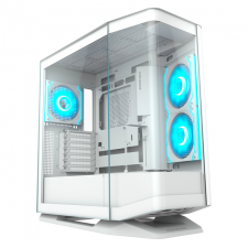 Gabinete Cougar FV270 RGB, Midi-Tower, ATX/CEB/EATX/Micro-ATX/Mini-ITX, USB 3.0, sin Fuente, 4 Ventiladores Instalados, Blanco