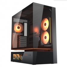 Gabinete Cougar CFV235 Vision con Pantalla LCD, Mid Tower, Mini ITX, Micro ATX, ATX, USB 3.2 Gen 2x2 Type-C x 1, USB 3.0 Type-A x 2, Sin Fuente