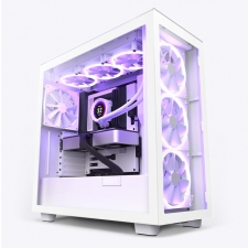 Gabinete NZXT H7 Elite con Ventana RGB, Midi-Tower, Mini-ITX/Micro-ATX/ATX/EATX, USB 3.0, sin Fuente, Blanco Mate
