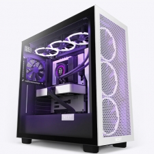 Gabinete NZXT H7 Flow con Ventana, Midi-Tower, Mini-ITX/Micro-ATX/ATX/EATX, USB 3.0, sin Fuente, Negro/Blanco