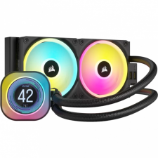 Corsair iCue Link H100I LCD RGB Enfriamiento Líquido para CPU, 2x 120mm, hasta 2400RPM, Negro
