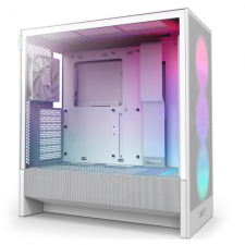 Gabinete NZXT H5 Flow RGB, Midi-Tower, ATX/EATX/Micro-ATX/Mini-ITX, USB 3.0, sin Fuente, 2 Ventiladores Instalados, Blanco