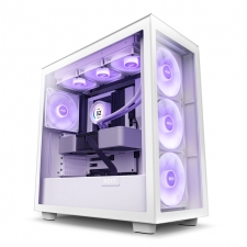 Gabinete NZXT H7 Elite con Ventana RGB, Midi-Tower, Mini-ITX/Micro-ATX/ATX, USB 3.1, sin Fuente, 4 Ventiladores Instalados, Blanco 