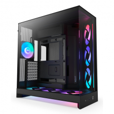 Gabinete NZXT H9 Flow RGB+, Midi-Tower, ATX/EATX/Micro-ATX/Mini-ITX, USB 3.0, sin Fuente, 7 Ventiladores Instalados, Negro