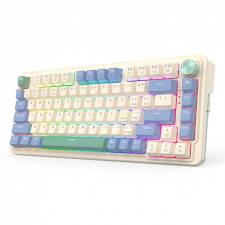 Teclado Gamer Redragon Ucal K673 RGB, 75%, Switch Red, Inalambrico, Blanco, Español
