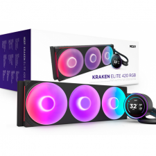 NZXT Kraken Elite 420 RGB Enfriamiento Líquido para CPU, 3x 140mm, hasta 2000RPM, Negro