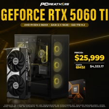 PCRA721 - Equipo AMD Ryzen 5 9600X + 32GB (2 x 16GB) + GeForce RTX 5060 Ti + HASTA 6 MSI