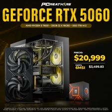 PCRA723 - Equipo AMD Ryzen 5 7600 + 32GB (2 x 16GB) + GeForce RTX 5060 + HASTA 6 MSI