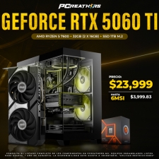 PCRA724 - Equipo AMD Ryzen 5 7600 + 32GB (2 x 16GB) + GeForce RTX 5060 Ti + HASTA 6 MSI