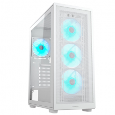 Gabinete Cougar MX220 RGB, Midi-Tower, ATX/Micro-ATX/Mini-ITX, USB 3.0, sin Fuente, 4 Ventiladores Instalados, Blanco