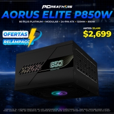 OFR008 - Fuente de Poder AORUS ELITE P850W 80 PLUS Platinum, 850W