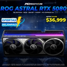 OFR014 - Tarjeta de Video ASUS NVIDIA ROG Astral GeForce RTX 5080 16GB OC Edition, 16GB 256-bit GDDR7, PCI Express 5.0