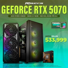 PCRA600 - Equipo AMD Ryzen 5 9600X + 32GB (2 x 16GB) + GeForce RTX 5070