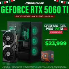 PCRA688 - Equipo AMD Ryzen 5 7600 + 32GB (2 x 16GB) + GeForce RTX 5060 Ti