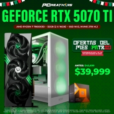 PCRA693 - Equipo AMD Ryzen 7 7800X3D + 32GB (2 x 16GB) + GeForce RTX 5070 Ti
