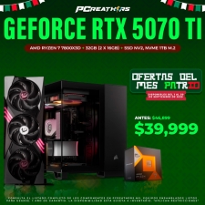 PCRA694 - Equipo AMD Ryzen 7 7800X3D + 32GB (2 x 16GB) + GeForce RTX 5070 Ti