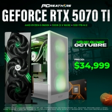 PCRA708 - Equipo AMD Ryzen 5 9600X + 32GB - 2 x 16GB + GeForce RTX 5070 Ti