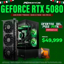 PCRA712 - Equipo AMD Ryzen 7 7800X3D + 32GB (2x16GB) + GeForce RTX 5080