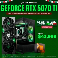 PCRA720 - Equipo AMD Ryzen 7 7800X3D + 32GB (2x16GB) + GeForce RTX 5070 Ti