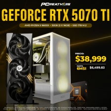 PCRA727 - Equipo AMD Ryzen 5 9600X + 32GB (2 x 16GB) + GeForce RTX 5070 Ti + HASTA 6 MSI