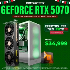 PCRA740 - EQUIPO AMD Ryzen 7 7800X3D + 32GB (2x16GB) + GeForce RTX 5070