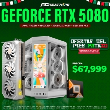 PCRA742 - EQUIPO AMD Ryzen 7 9800X3D + 32GB (2x16GB) + GeForce RTX 5080
