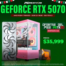 PCRA744 - EQUIPO AMD Ryzen 7 7800X3D + 32GB (2x16GB) + GeForce RTX 5070