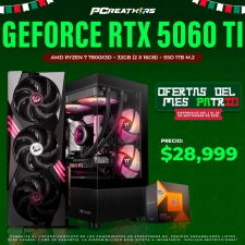 PCRA745 - EQUIPO AMD Ryzen 7 7800X3D + 32GB (2 x 16GB) + GeForce RTX 5060 Ti