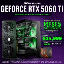 PCRA782 - Equipo AMD Ryzen 5 7600 + 32GB (2x16GB) + Geforce RTX 5060 Ti - MESES ESPELUZNANTES
