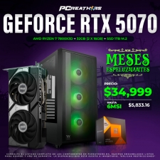 PCRA785 - Equipo AMD Ryzen 7 7800X3D + 32GB(2x16GB) + GeForce RTX 5070 - MESES ESPELUZNANTES