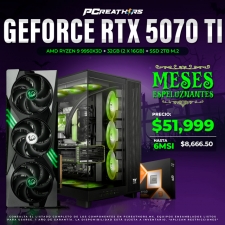 PCRA789 - Equipo AMD Ryzen 9 9950X3D + 32GB(2x16GB) + GeForce RTX 5070 Ti - MESES ESPELUZNANTES