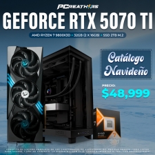 PCRA830 - Equipo AMD Ryzen 7 9800X3D + 32GB - 2 x 16GB + GeForce RTX 5070 Ti