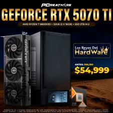 PCRA899 - Equipo AMD Ryzen 7 9800X3D + 32GB - 2 x 16GB + GeForce RTX 5070 Ti